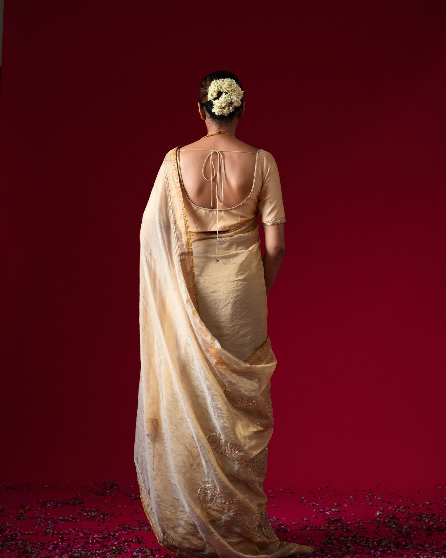 Padmini Organza Tissue Saree with Stitched blouse