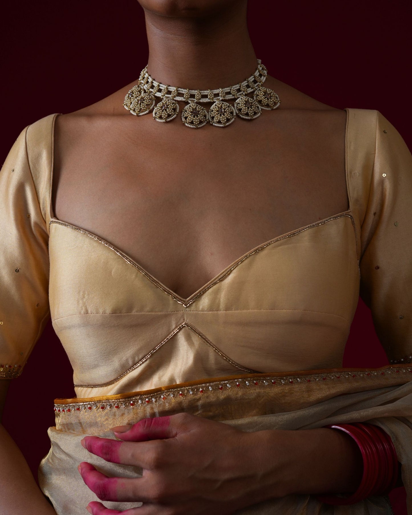 Padmini Organza Tissue Saree with Stitched blouse