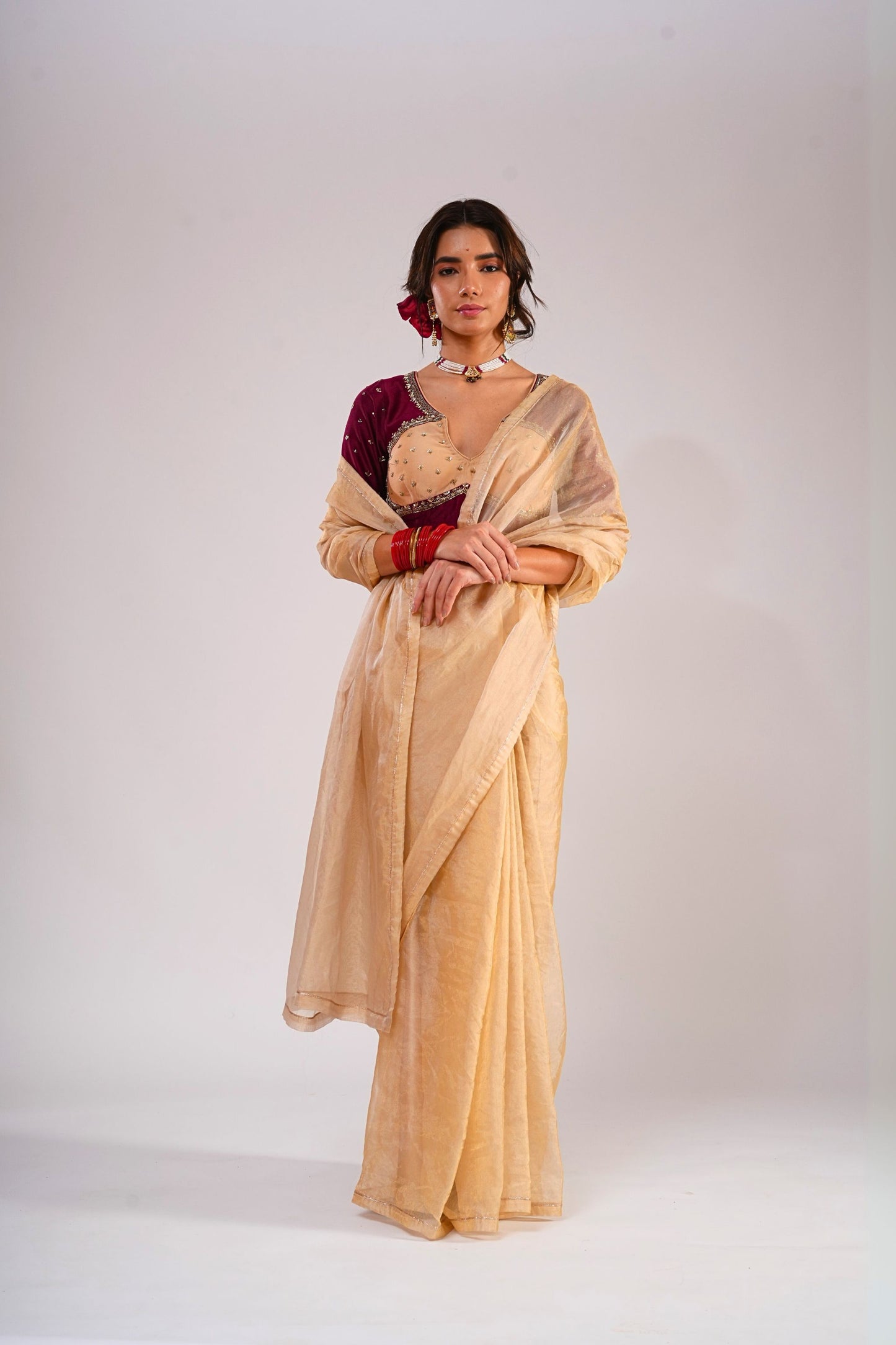 Nazaakat Saree with Stitched Blouse