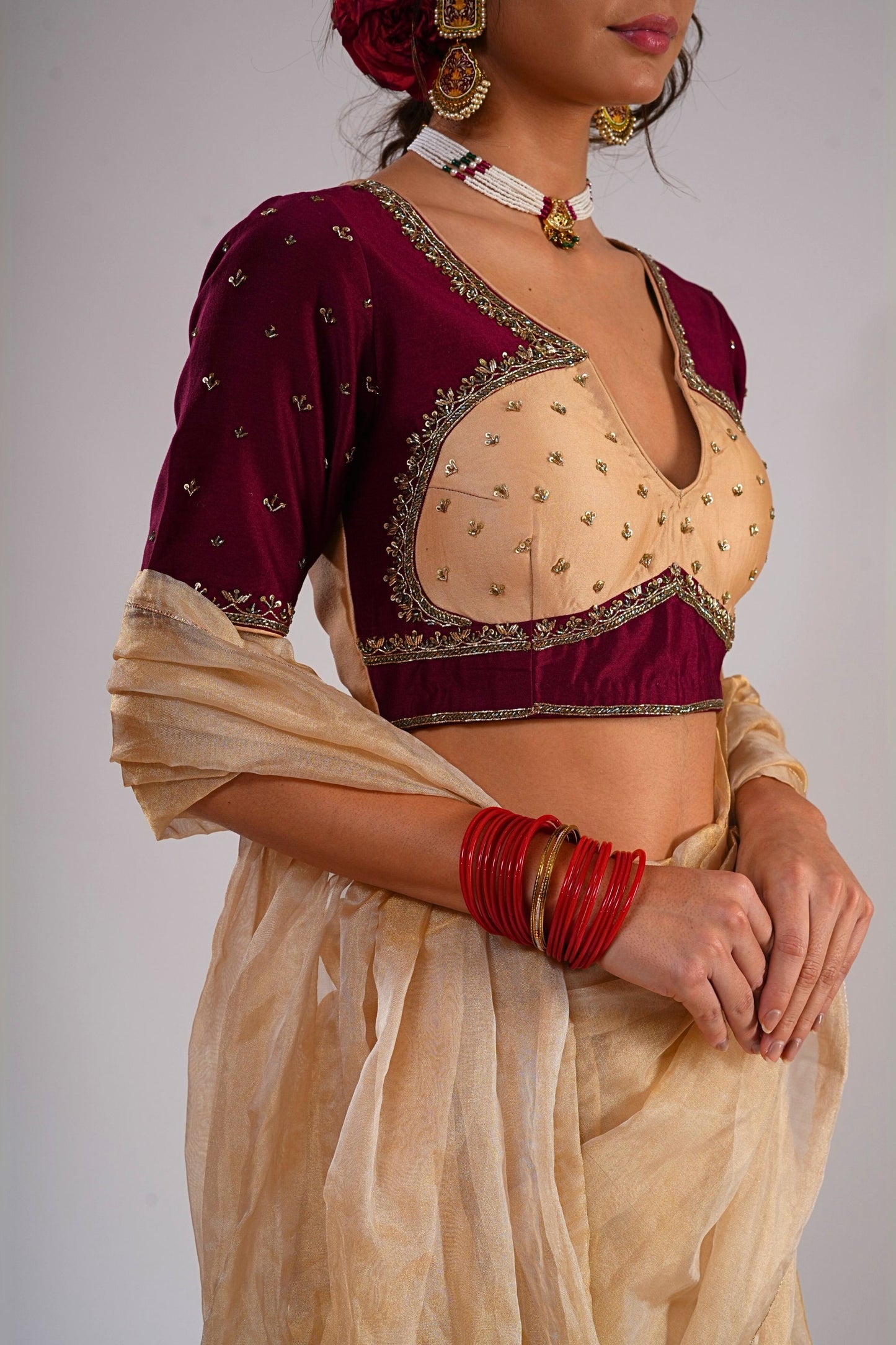 Nazaakat Saree with Stitched Blouse