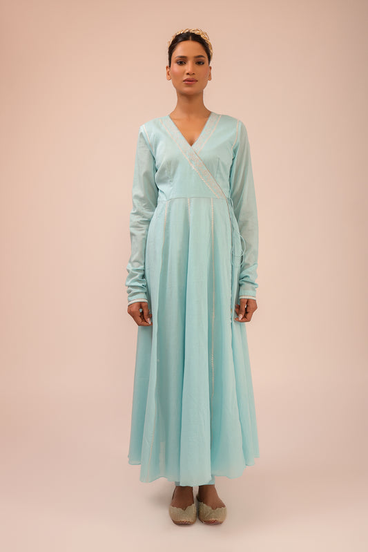 Leher Embroidered Pure Cotton Anarkali Suit Set