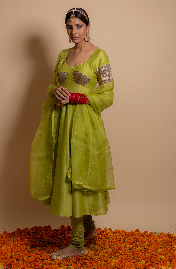 Front gota patch Anarkali set