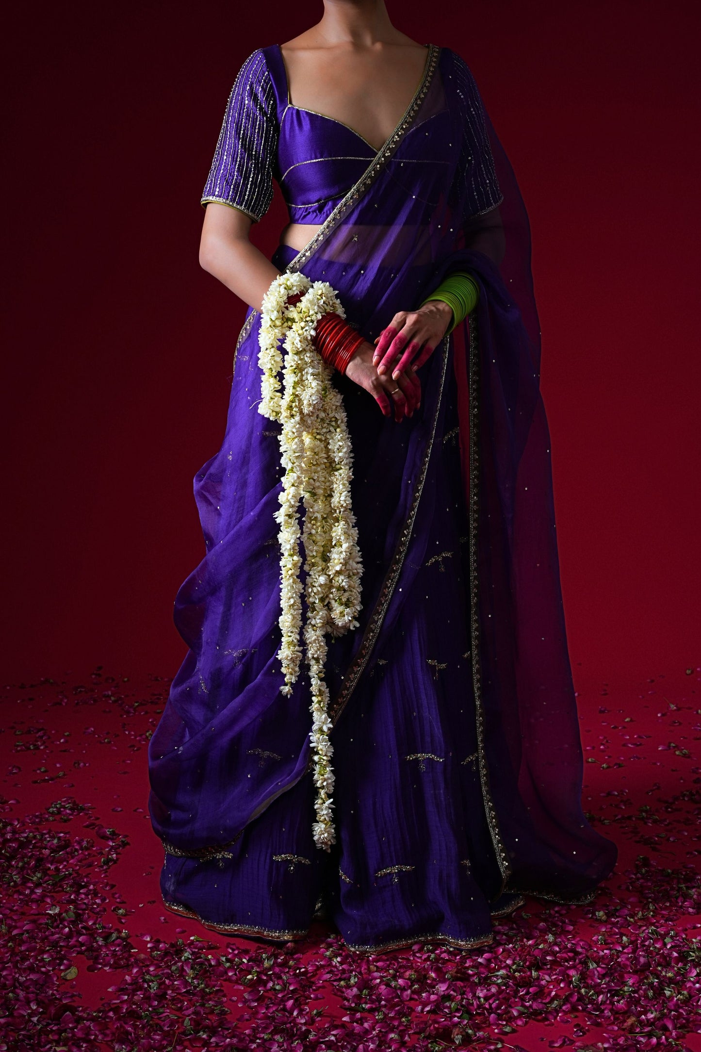 Rajeshwari Hand Embroidered Kalidaar Lehenga Set