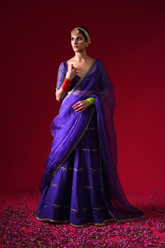 Rajeshwari Hand Embroidered Kalidaar Lehenga Set