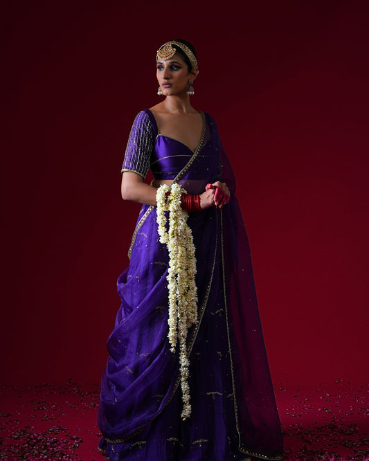 Rajeshwari Hand Embroidered Kalidaar Lehenga Set