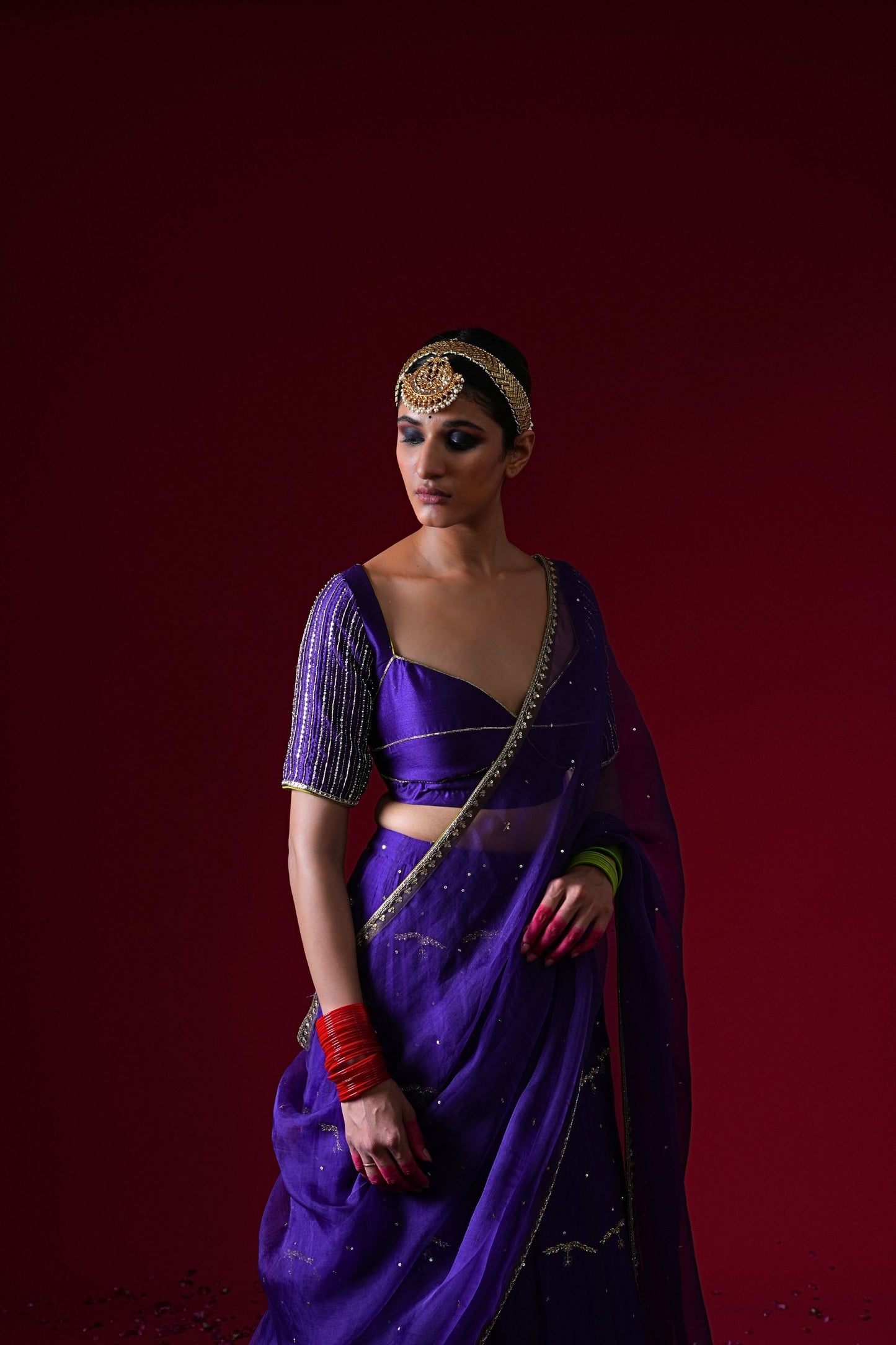 Rajeshwari Hand Embroidered Kalidaar Lehenga Set