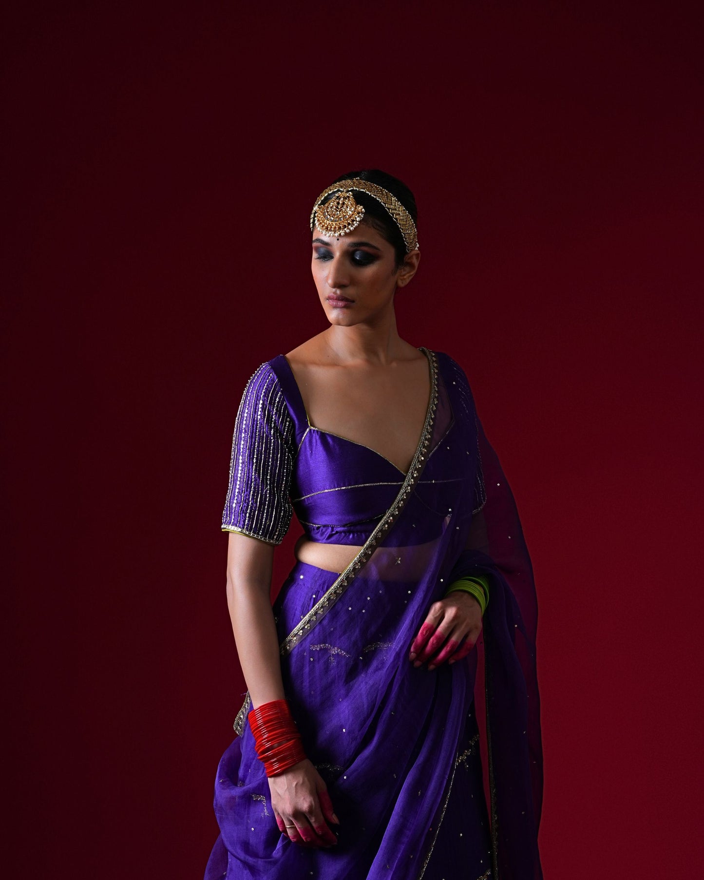 Rajeshwari Hand Embroidered Kalidaar Lehenga Set
