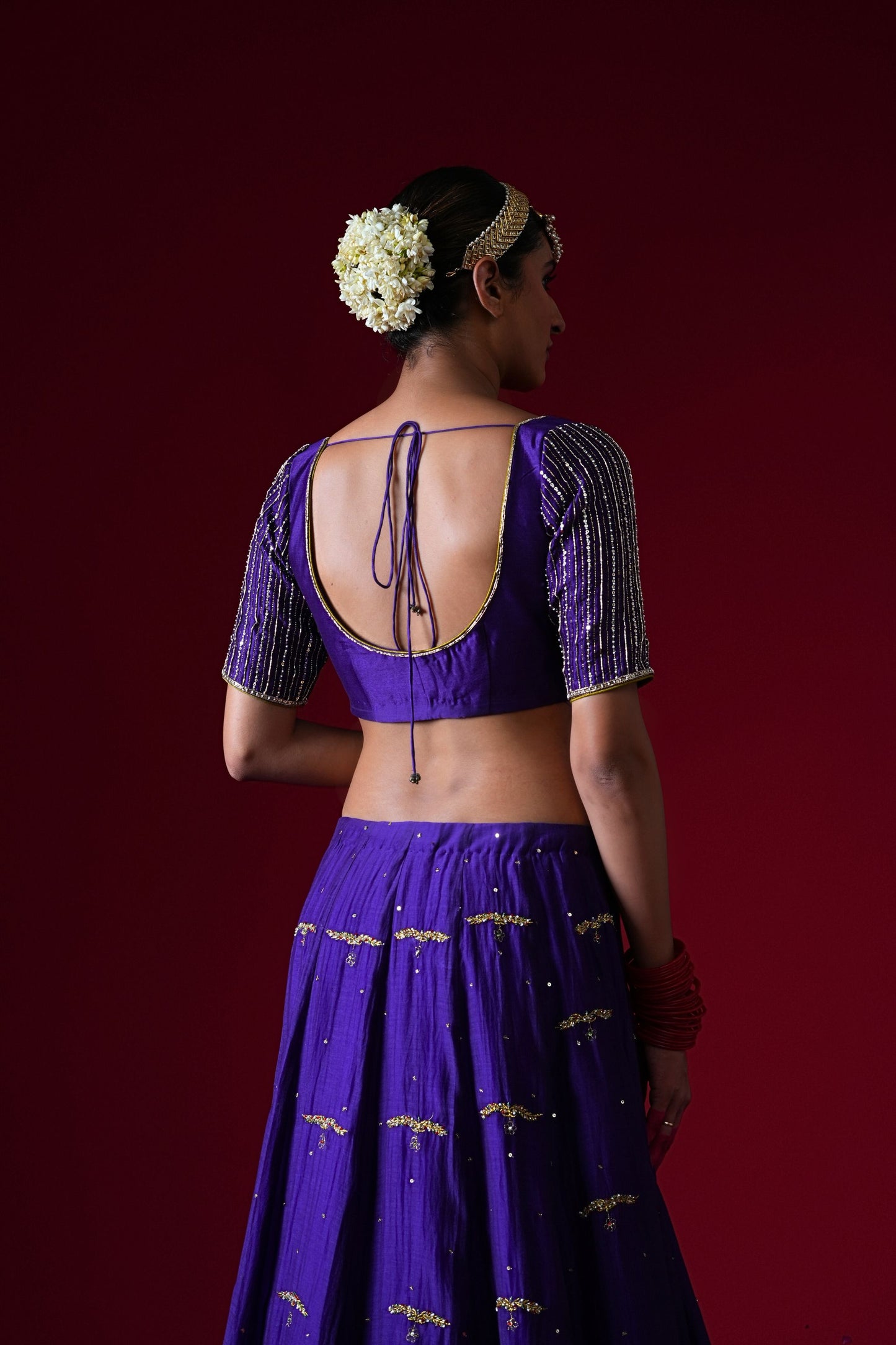 Rajeshwari Hand Embroidered Kalidaar Lehenga Set