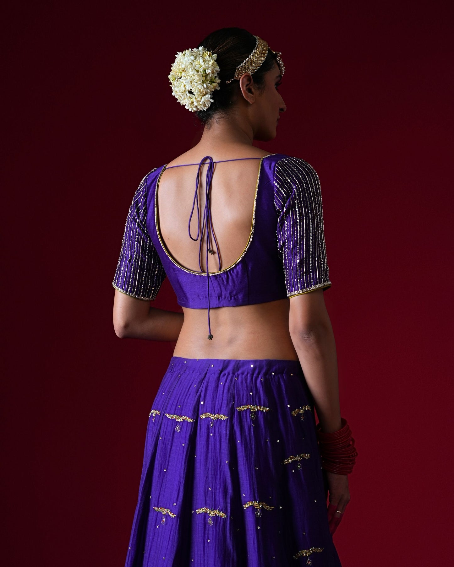 Rajeshwari Hand Embroidered Kalidaar Lehenga Set