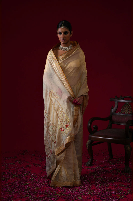 Padmini Organza Tissue Saree with Stitched blouse