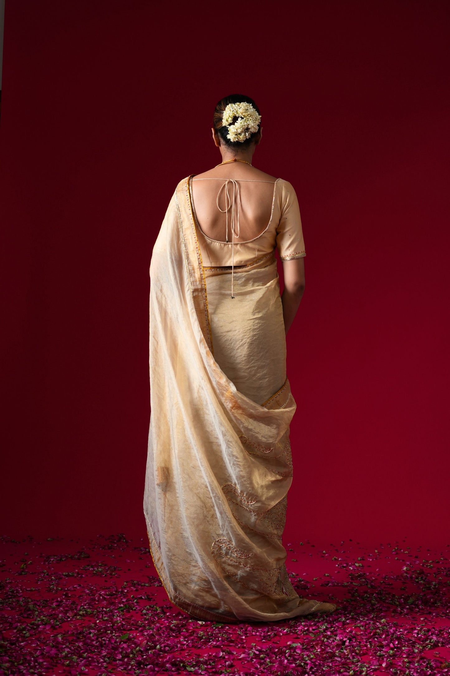 Padmini Organza Tissue Saree with Stitched blouse