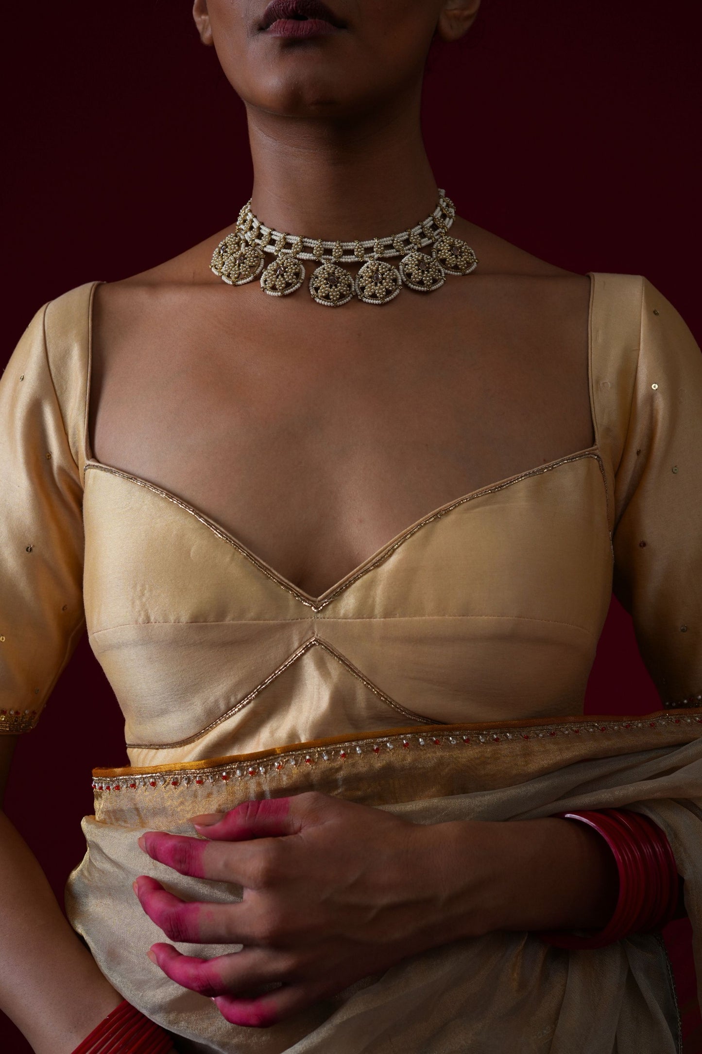 Padmini Organza Tissue Saree with Stitched blouse