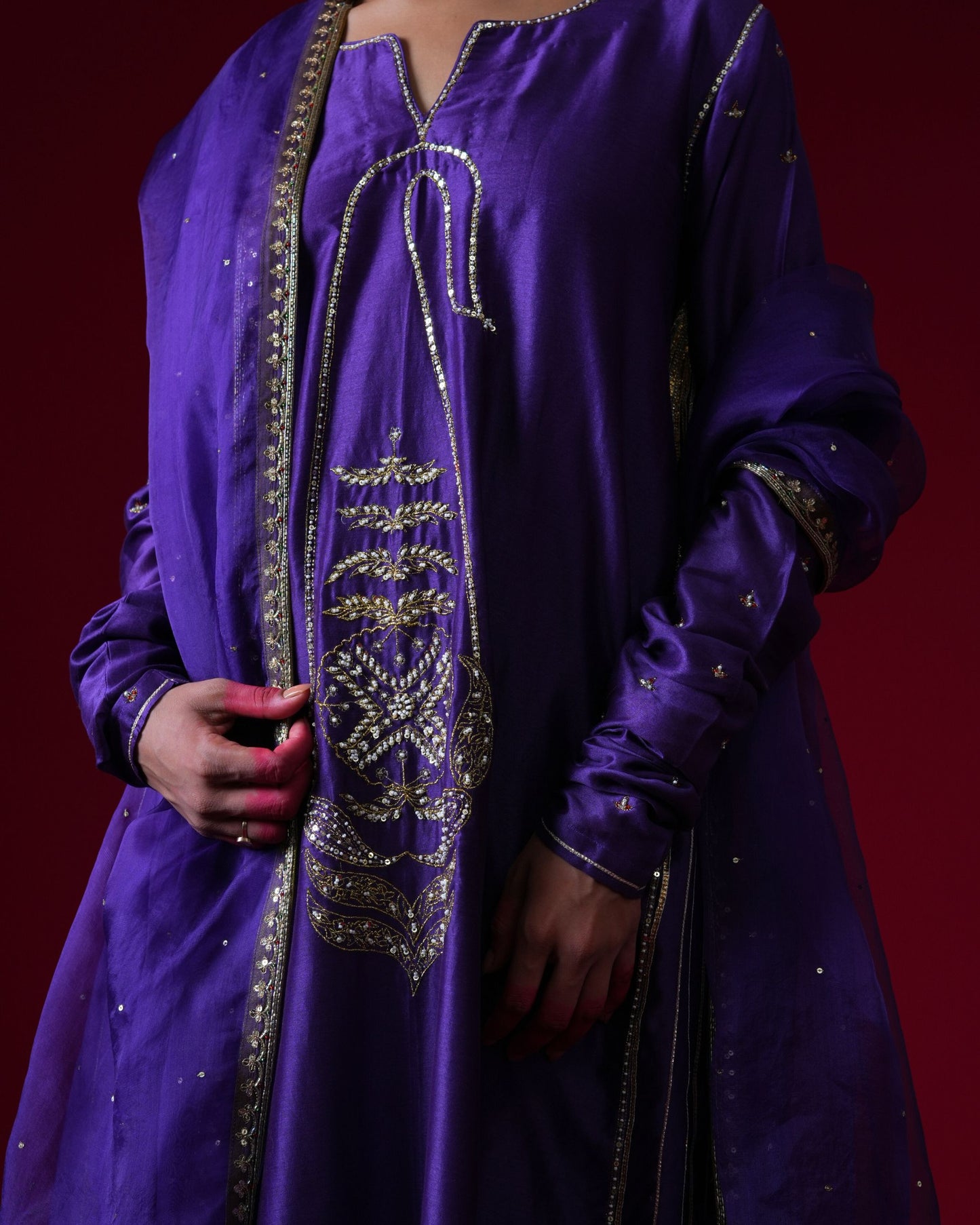 Rani Hemlata Hand Embroidered Suit Set