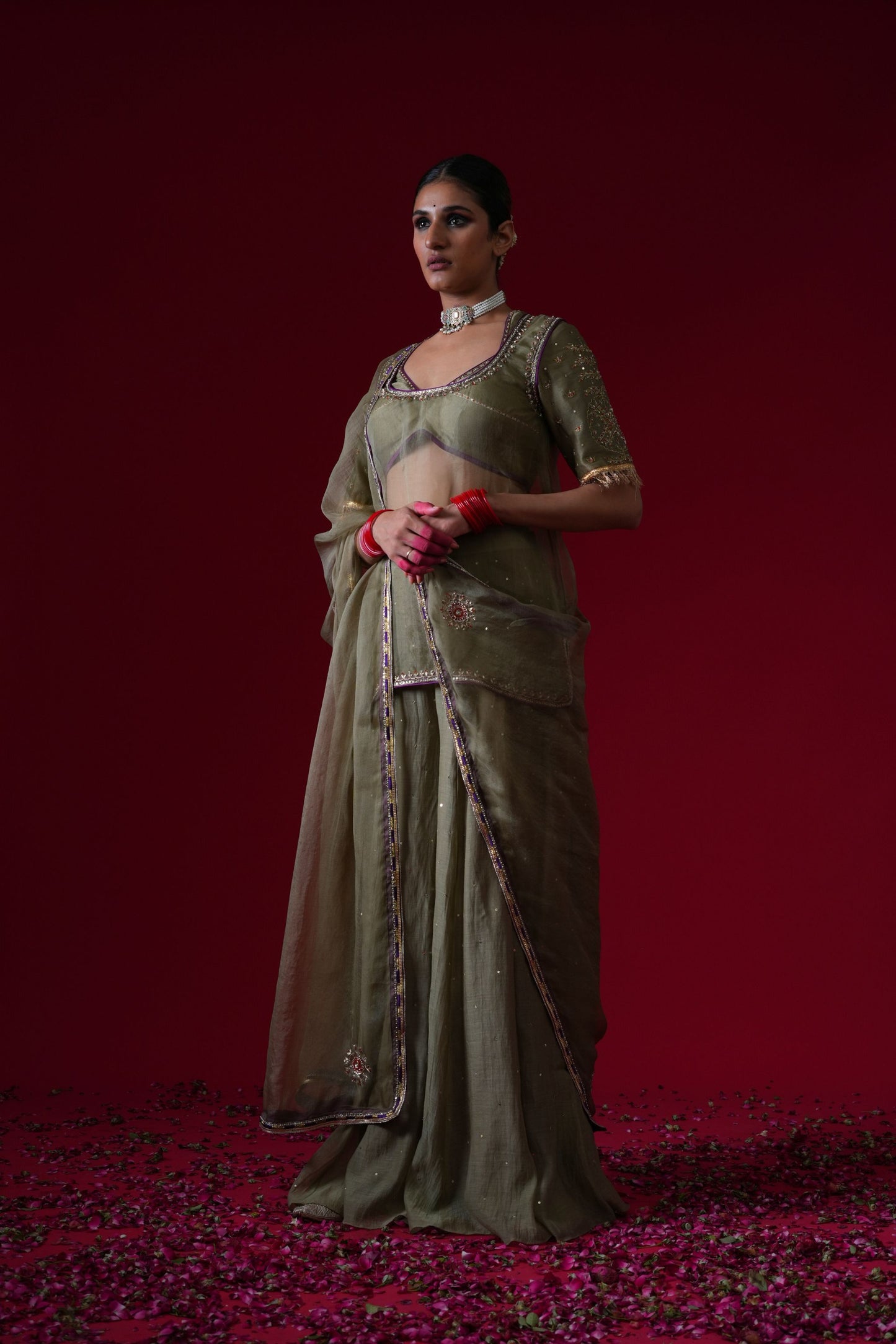 Sumitra Hand Embroidered Sharara Set