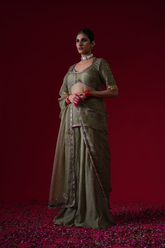 Sumitra Hand Embroidered Sharara Set