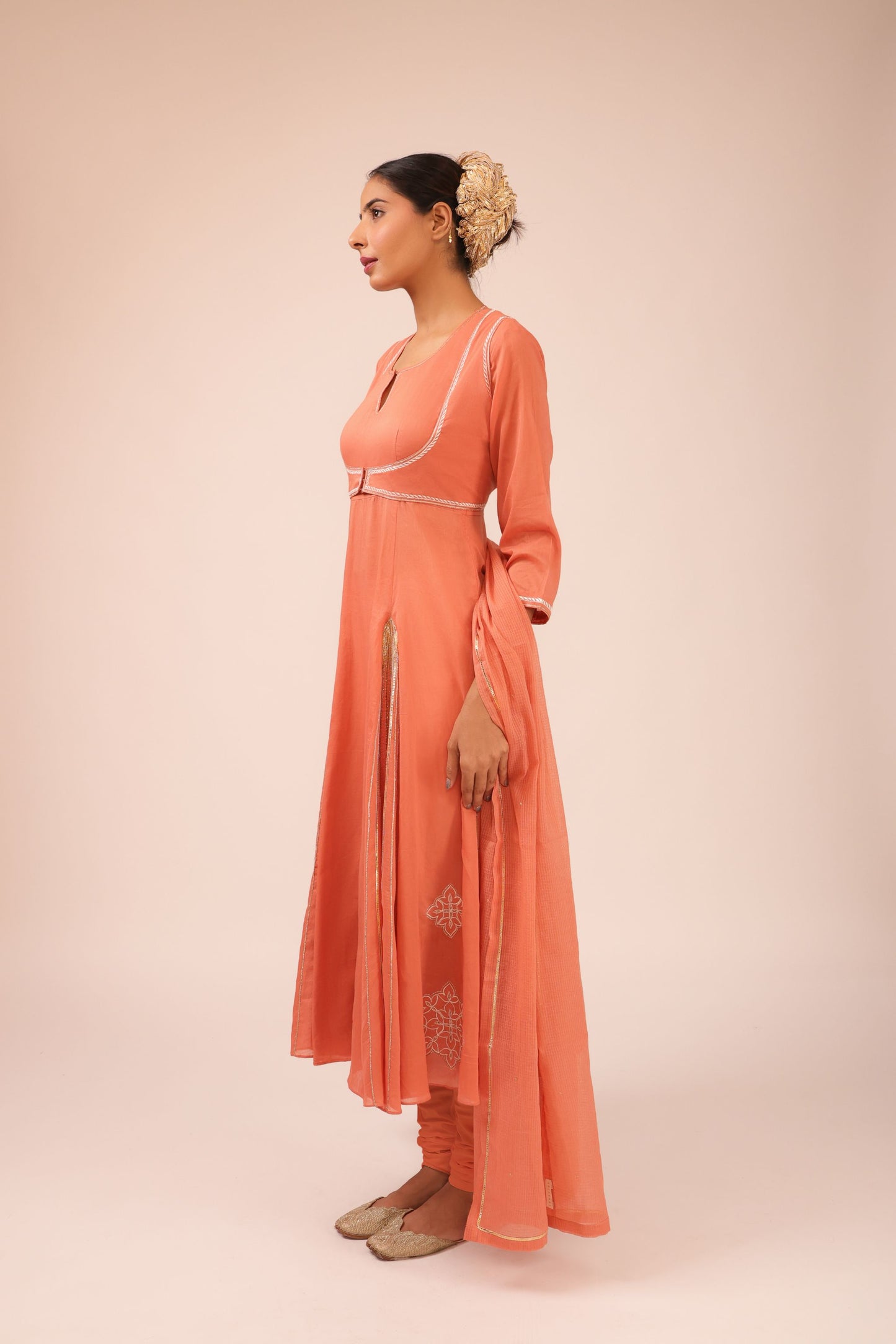 Jacket Anarkali Pure Cotton Suit Set