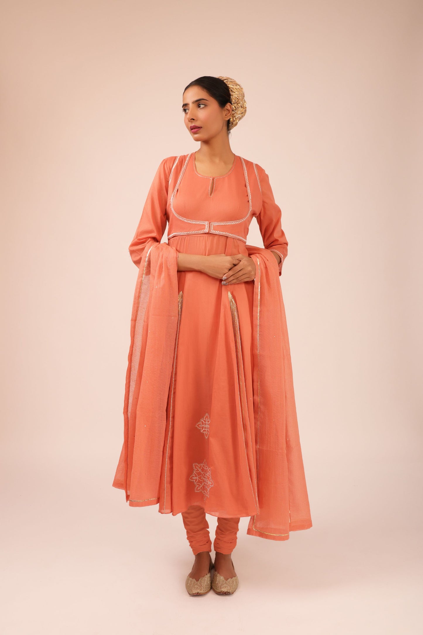 Jacket Anarkali Pure Cotton Suit Set