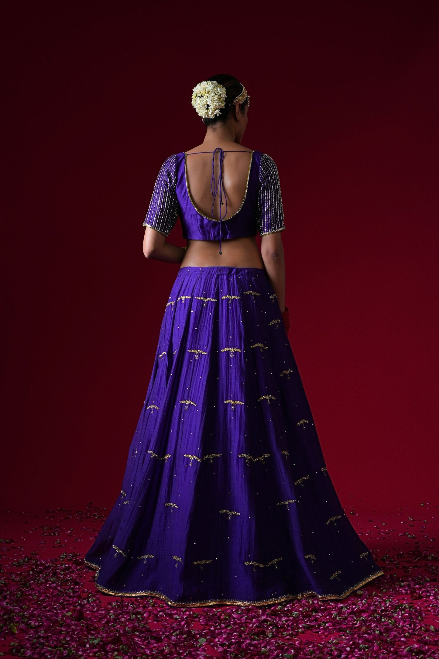 Rajeshwari Hand Embroidered Kalidaar Lehenga Set